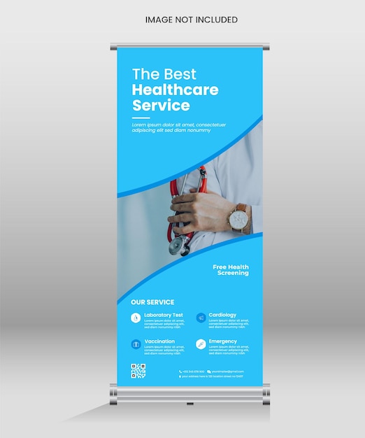 Health Care Medical Roll Up Banner Template