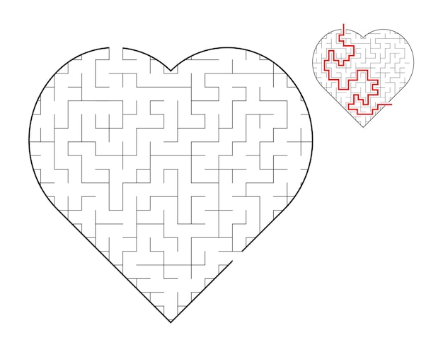 Heart Maze gra logiczna z labiryntami Gra labiryntowa Labirynt z odpowiedziami