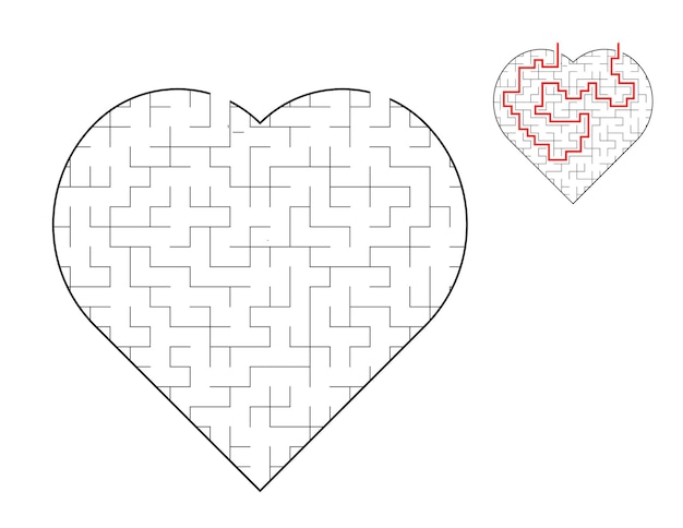 Heart Maze gra logiczna z labiryntami Gra labiryntowa Labirynt z odpowiedziami