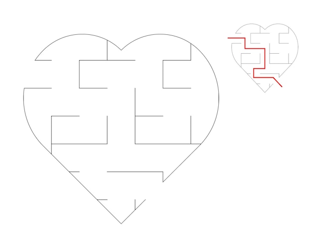 Heart Maze gra logiczna z labiryntami Gra labiryntowa Labirynt z odpowiedziami