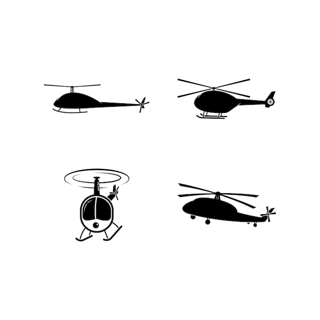 Helikopter Ikona Logo Wektor Szablon Projektu