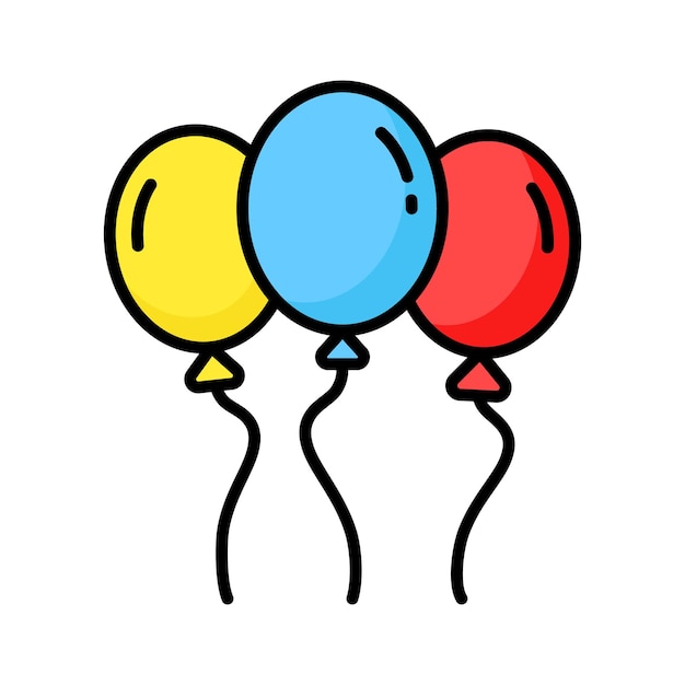 Helium balony wektorowy projekt zestaw balonów na urodziny i imprezy latające balony imprezy