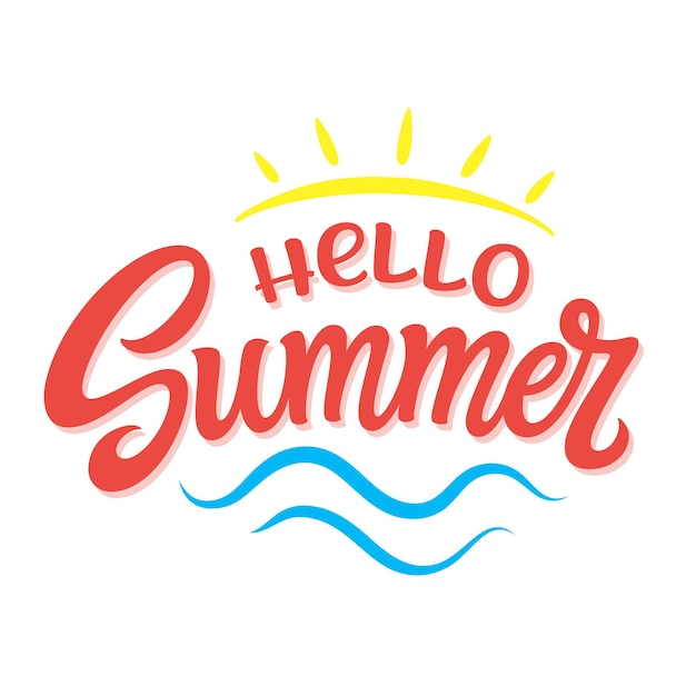 Hello Summer ręczne napisy