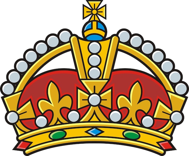 Plik wektorowy heraldyczna złota brytyjska korona ilustracja wektorowa