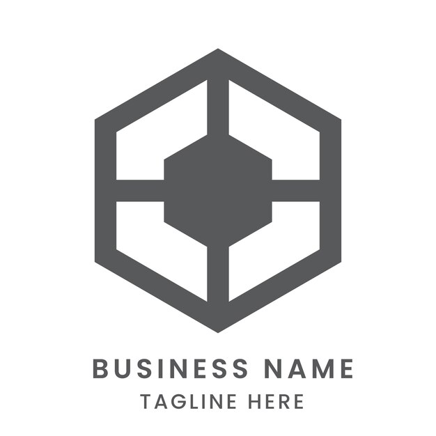 hexagon monogram element logo szablon ikona wektorowa ilustracja