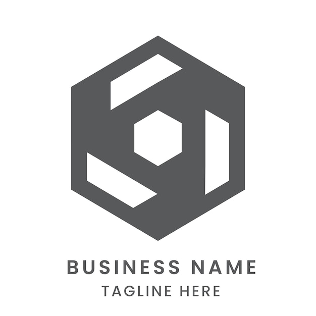 hexagon monogram element logo szablon ikona wektorowa ilustracja
