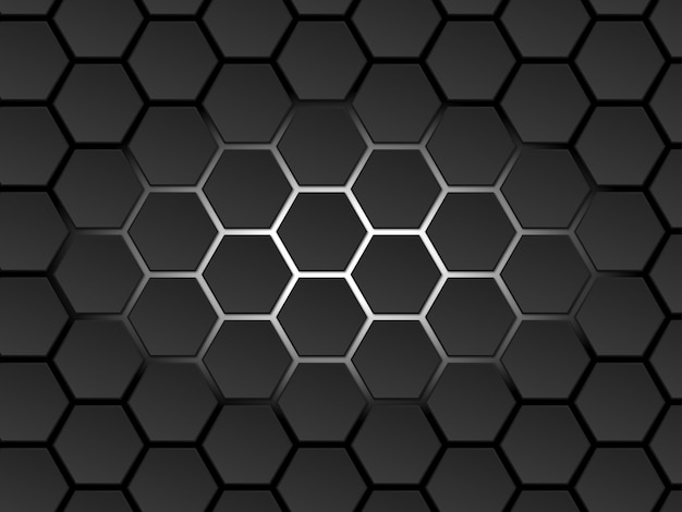 Hexagonalne abstrakcyjne tło z gradientem koloru