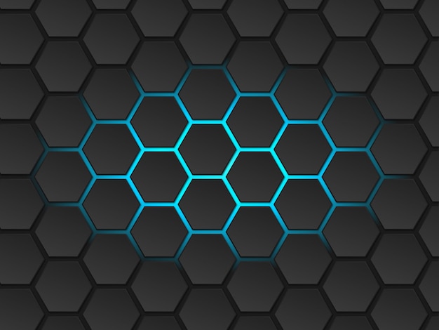 Hexagonalne abstrakcyjne tło z gradientem koloru