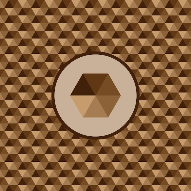 Hexagone Brown Pattern Tło