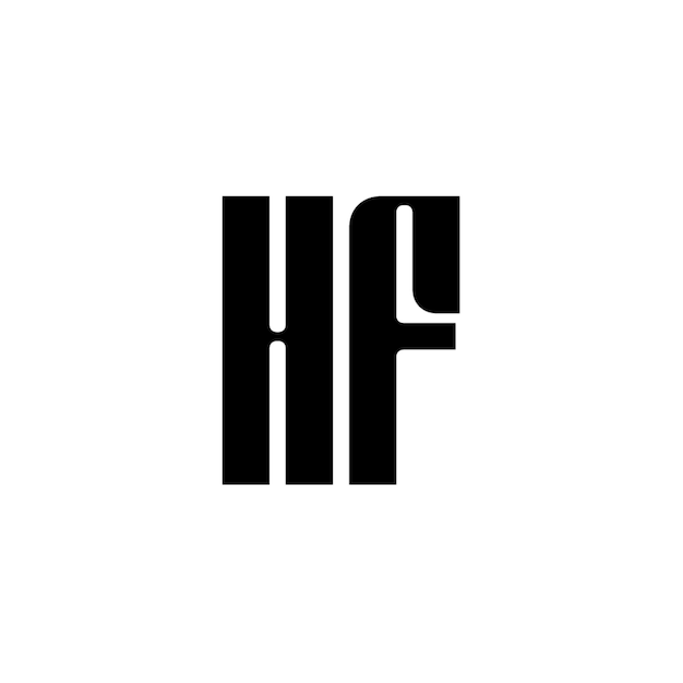 HF monogram logo projekt litery tekst nazwa symbol monochromatyczny logotyp alfabet znak prosty logo