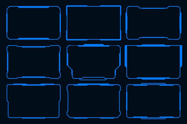 Hi tech ramka styl cyberpunk element projektowania Technologia HUD scifi projektowanie