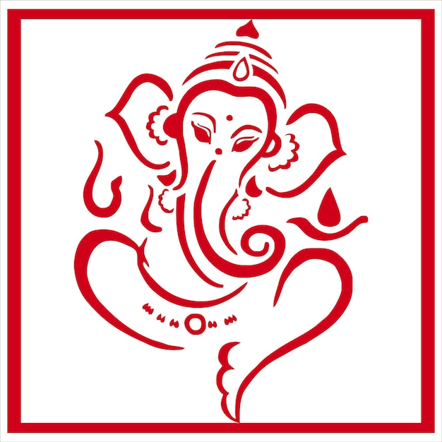 Hinduski Bóg Lord Ganesha Wektor Art