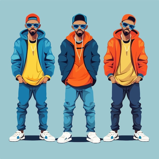 Hiphop Man Rapper Vector Art