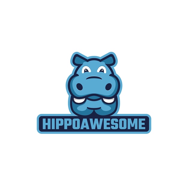 Plik wektorowy hippo niesamowite