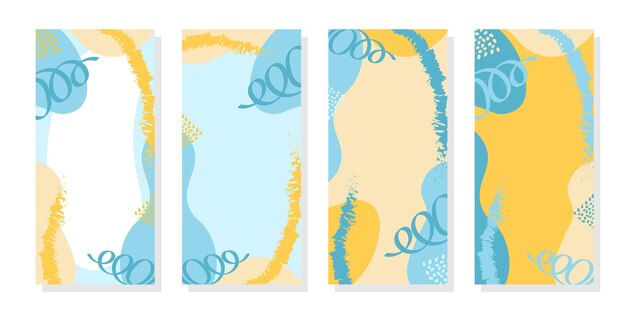 Historie Tło Powitalny Kolorowy Pop-art Memphis Pastelowy Modny Wektor