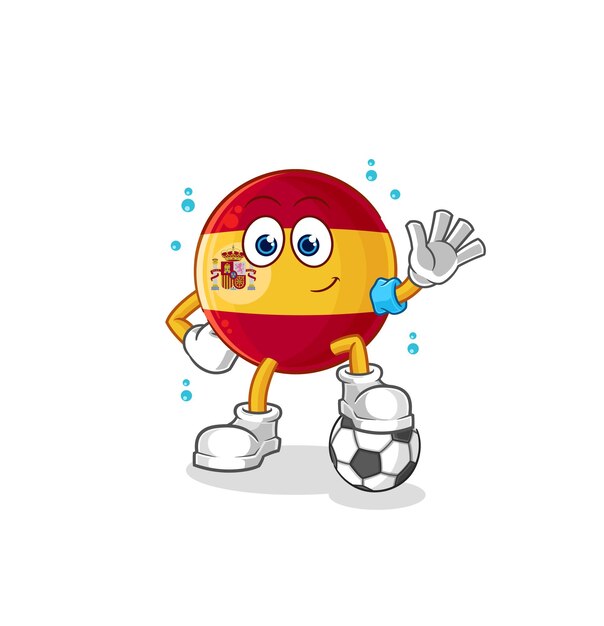 Hiszpania Gra W Piłkę Nożną Ilustracja Wektor Znaków