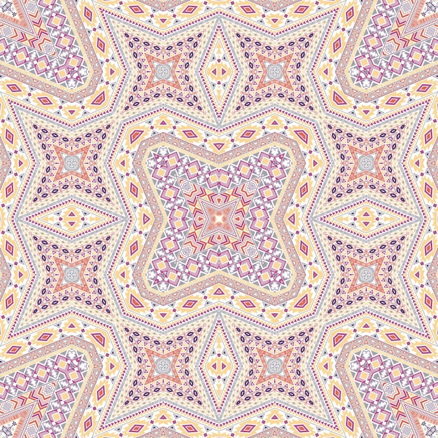 Hiszpański bezszwowy wzór graficzny projekt Boho geometryczny backgrou