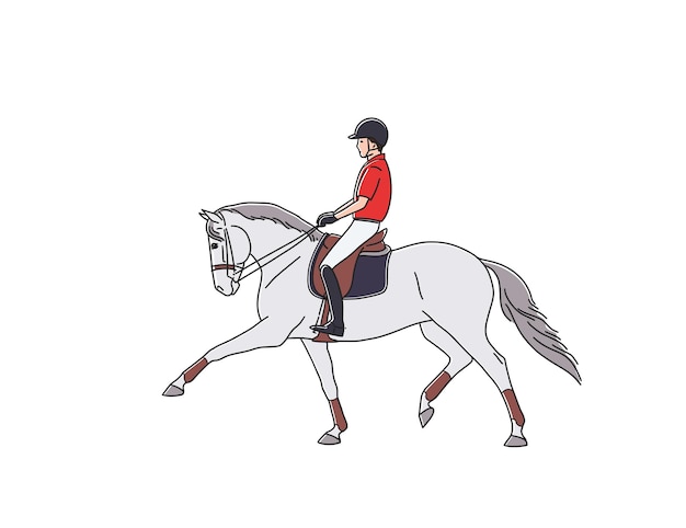 Plik wektorowy hiszpański koń i jeździec wektor kolorowa ilustracja