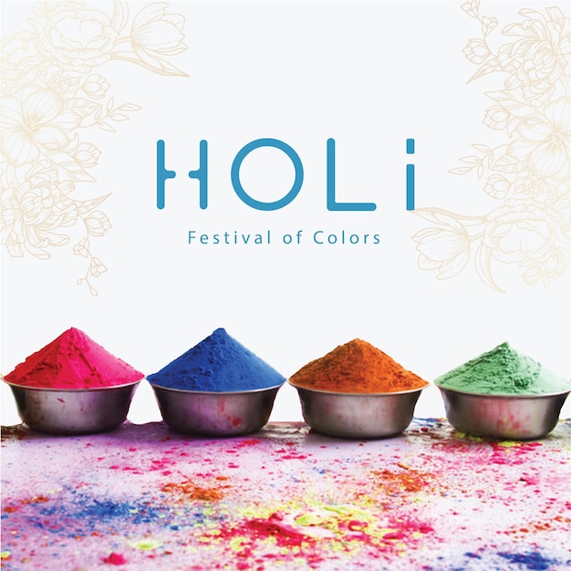Holi festiwal kolorów sztuka wektorowa