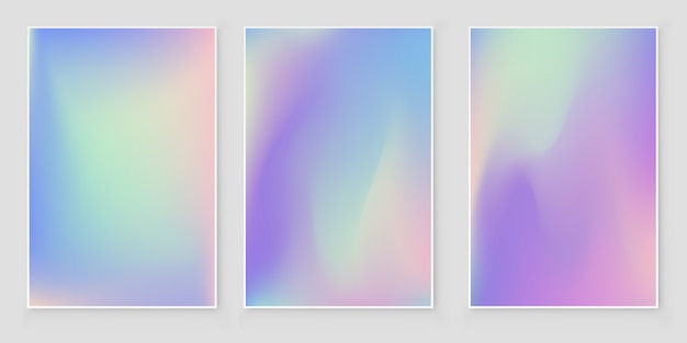 Holograficzna folia gradientowa opalizująca okładka abstrakcyjny zestaw okładek
