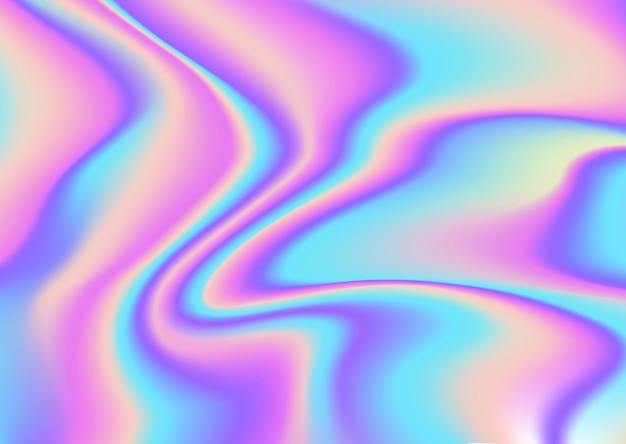 Holograficzna folia tęczowa gradient falisty tła