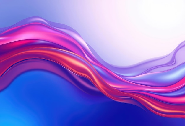 Holograficzne tło fali płynnej z żywymi kolorami