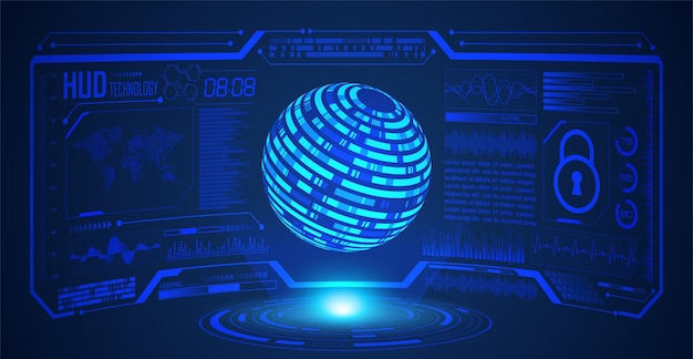 Hologram światowej technologii cyfrowej