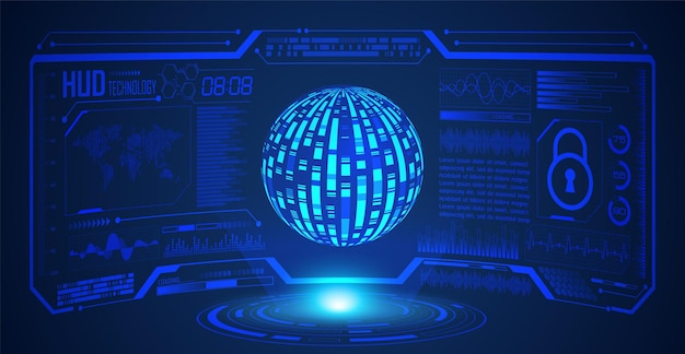 Hologram światowej technologii cyfrowej