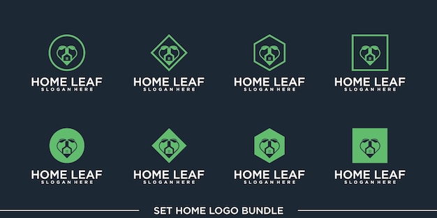 home logo pakiet koncepcja wektorowa uniwersalny symbol Premium