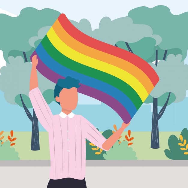 Homoseksualna dumna kreskówki ilustracja