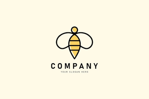 Honey Bee Bumblebee Ikona Projektu Logo Wektor