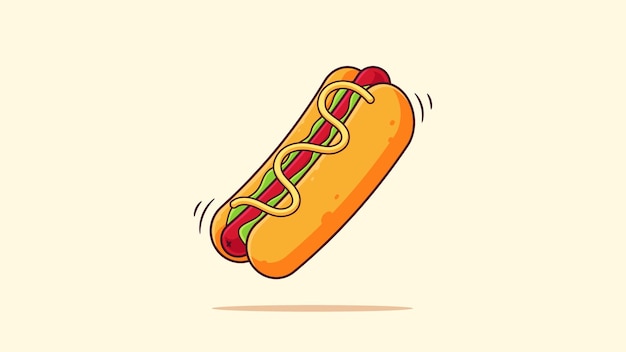 Plik wektorowy hot dog minimalna ilustracja wektorowa