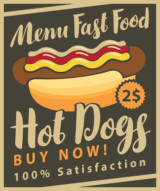 Hot Dog W Stylu Retro