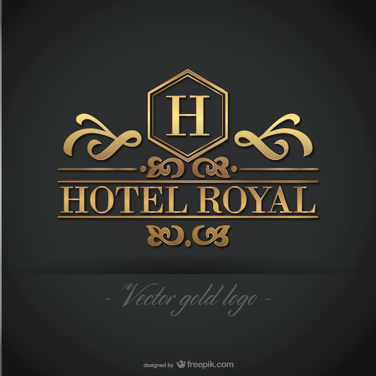 Wektor hotel golden logo darmowe grafiki