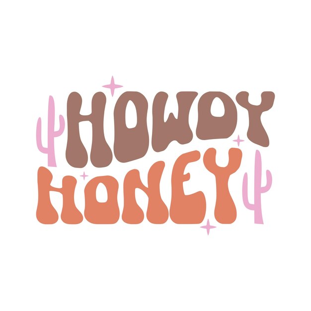 Plik wektorowy howdy honey design