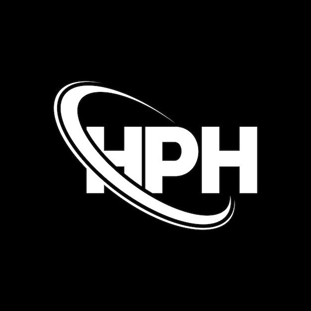 HPH logo HPH litera HPH logo inicjały HPH logo połączone z okręgiem i dużymi literami monogram logo HPH typografia dla biznesu technologicznego i marki nieruchomości