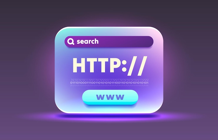 Wektor http okno strony internetowej przeglądarki globalny link online pasek użytkownika vector