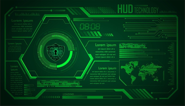 Hud Cyber Obwód Przyszłej Koncepcji Technologii Tło