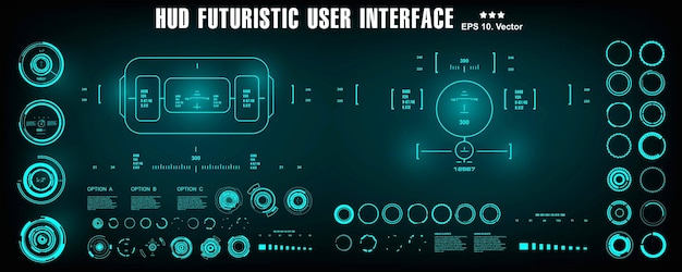 Hud Futurystyczny Wyświetlacz Pulpitu Nawigacyjnego Interfejsu Użytkownika Ekran Docelowy Technologii Wirtualnej Rzeczywistości;