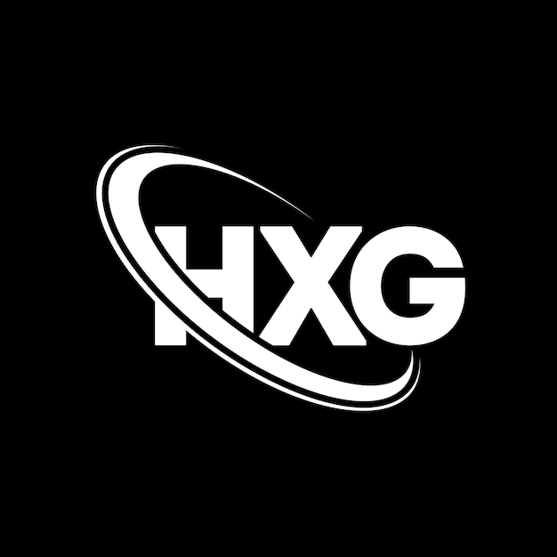 Plik wektorowy hxg logo hxg litera hxg marka logo inicjały hxg logo połączone z okręgiem i dużymi literami logo monogram hxg typografia dla biznesu technologicznego i marki nieruchomości