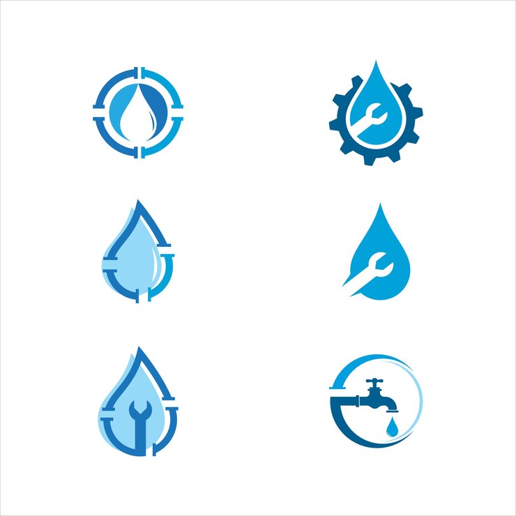 Hydraulika logo Wektor ikona ilustracja projektu Szablon