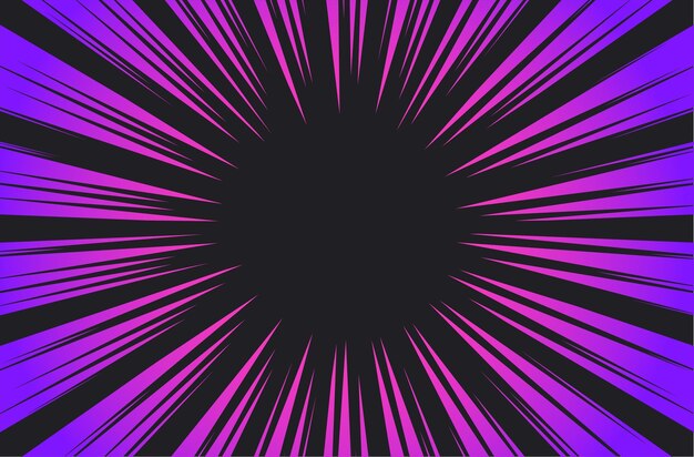 Hyper Speed Warp Sun Rays lub Explosion Boom dla komiksów Wektor promieniowy tła
