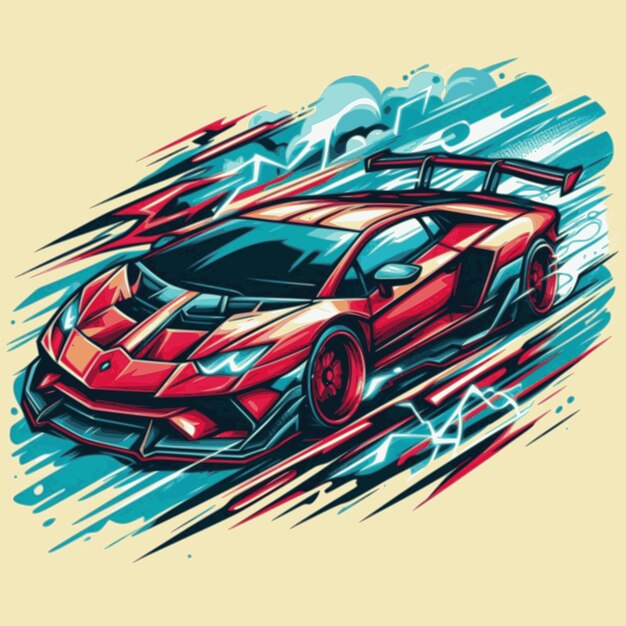 Plik wektorowy hypercar supercar w ilustracji wektorowej