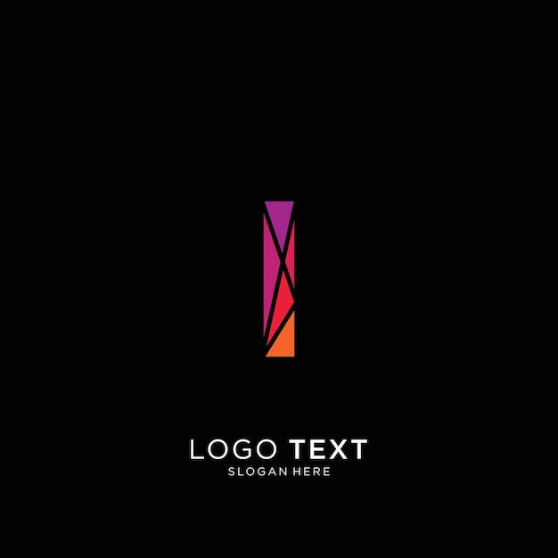 I Logo Technology Kolorowe Na Czarnym Tle