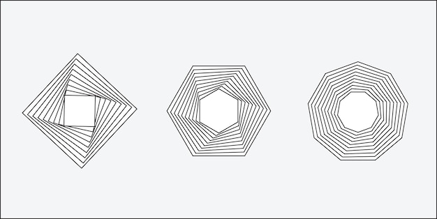 icon background circular square and triangle