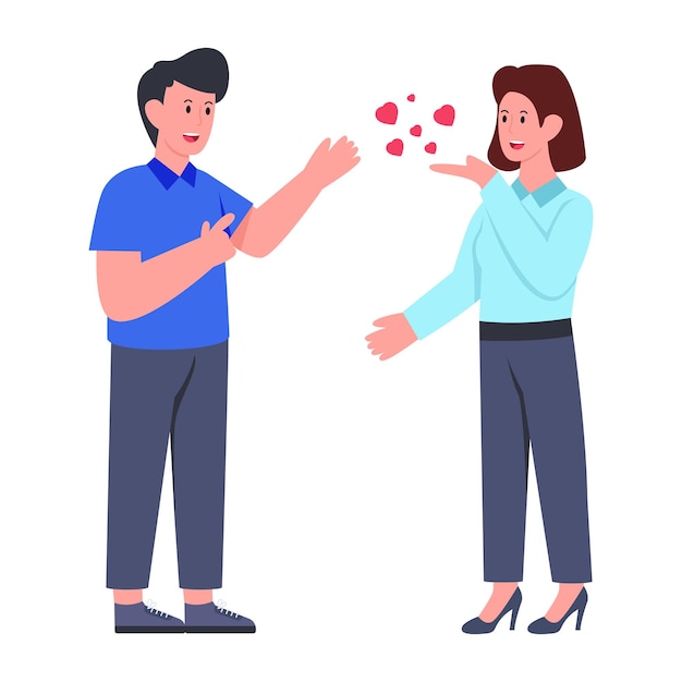Idealne ilustracje projektowe romantycznej pary
