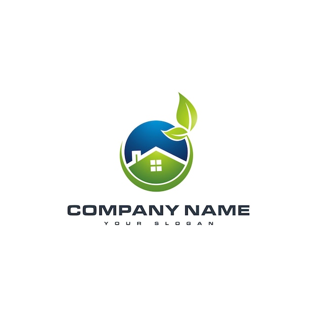 Idź Green House Logo Design