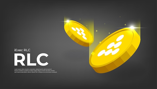 Iexec Rlc Baner Z Motywem Kryptowaluty Monety