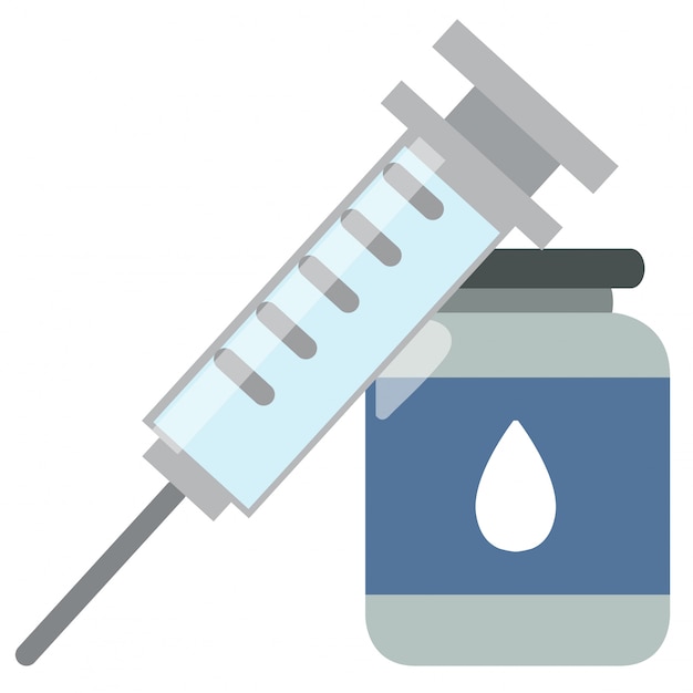 Plik wektorowy igła strzykawki z pojemnikiem