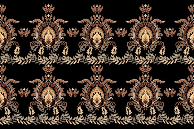 Ikat plemienny indyjski bezszwowy wzór etniczny aztecki tkanina dywan mandala ornament rodzimy boho chevron